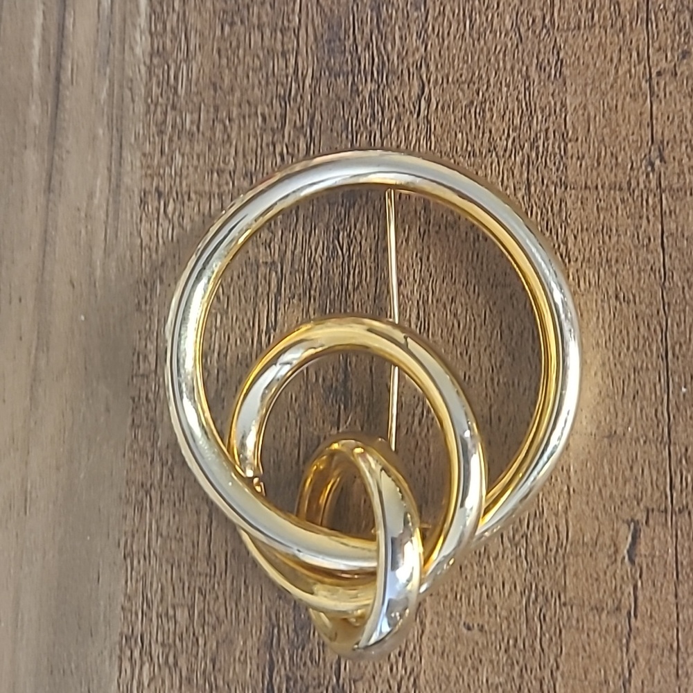 VINTAGE Minimalist Circles Brooch